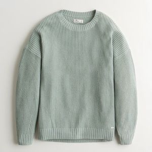 oversized crewneck sweater hollister